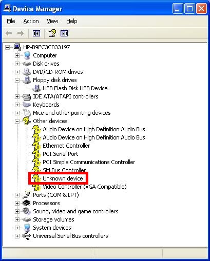 unknown device
